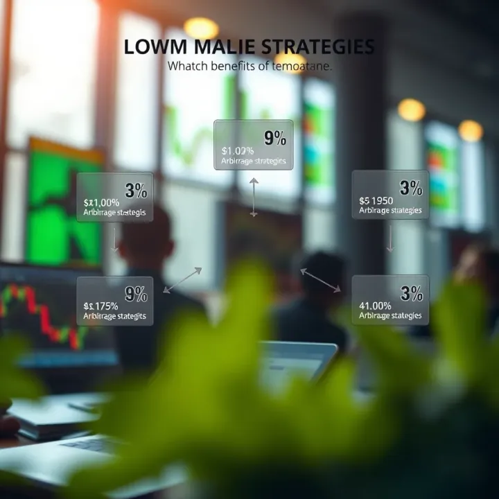 Diagram showing different arbitrage strategies and their potential benefits for traders