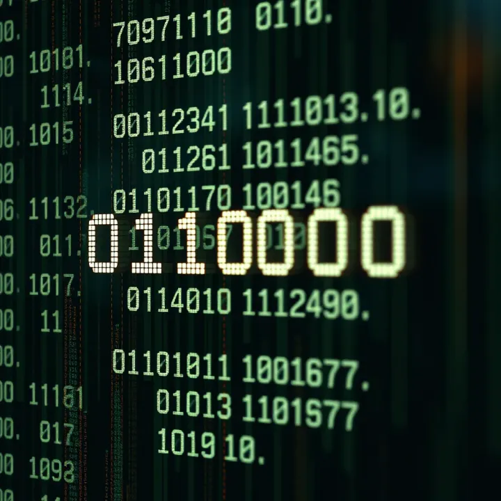 Inspiring Message Created with Binary Digits Abstract representation of binary digits forming an inspiring message