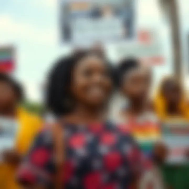 Supportive community showing acceptance through inclusive signs and symbols promoting understanding of non-binary experiences in Nigeria
