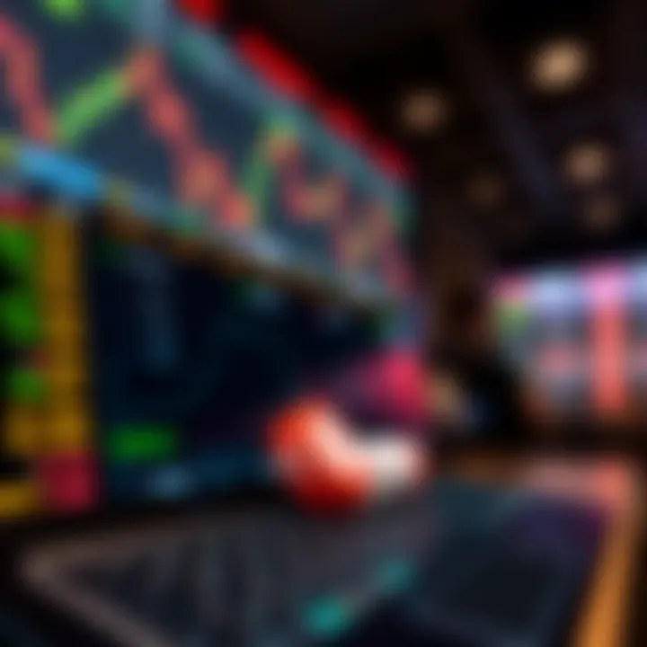 Diagram illustrating key currency pairs and their exchange rates in forex trading