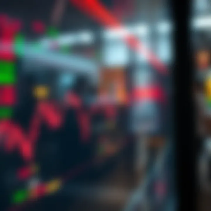 Graph depicting currency exchange rates fluctuating over time in a financial market