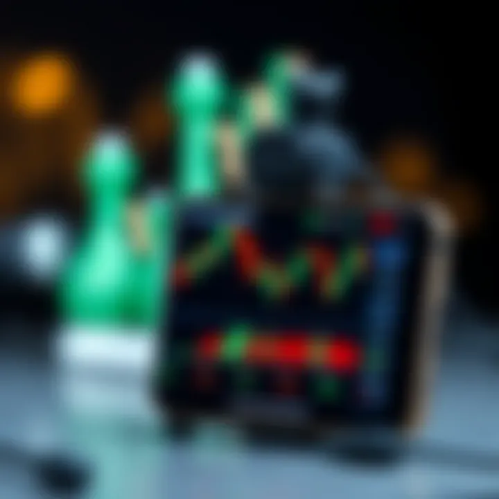 Mobile phone displaying cryptocurrency trading interface with charts and Nigerian currency symbols