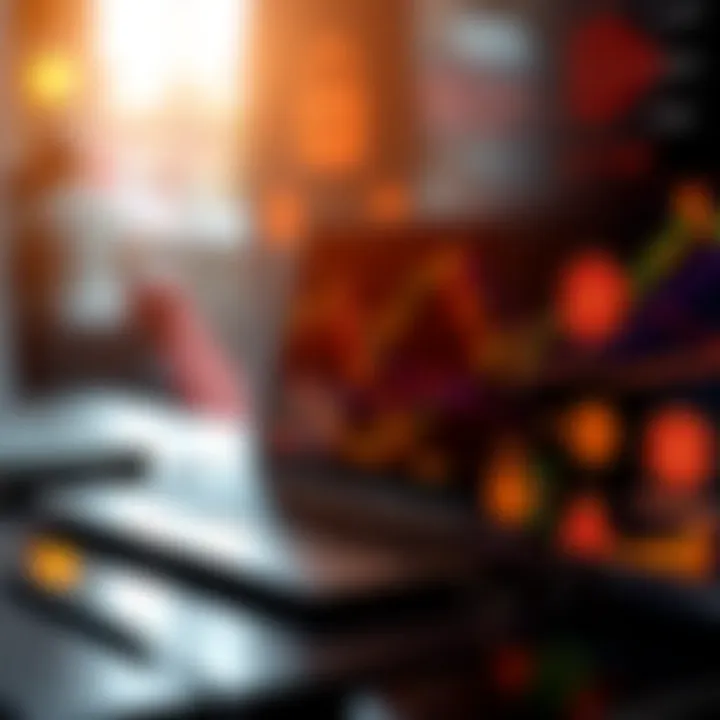 Illustration showing secure online trading with digital security icons and currency symbols