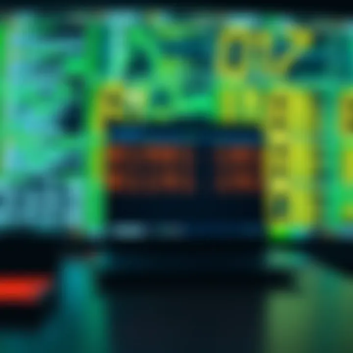Visual representation comparing binary digits and their equivalent decimal values with computing devices in background