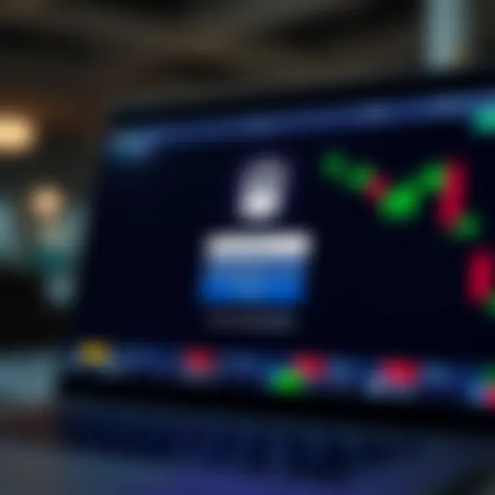 Secure login interface of a binary trading platform displaying username and password fields