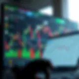 Digital interface displaying automated cryptocurrency trading with charts and data analytics