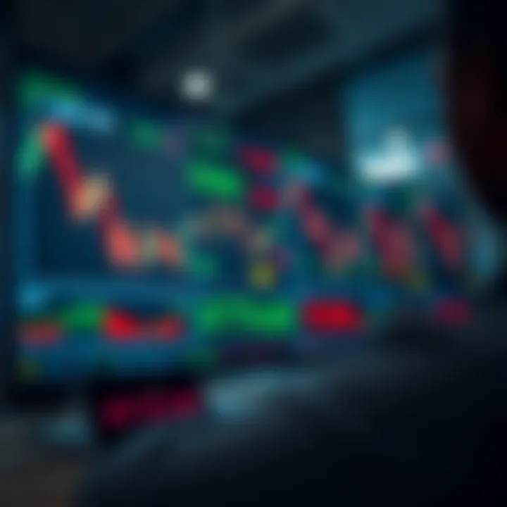 A digital trading interface displaying various assets and real-time binary options charts