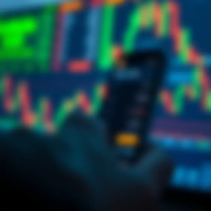 User interface of a bitcoin trading app showing real-time market data and trading options