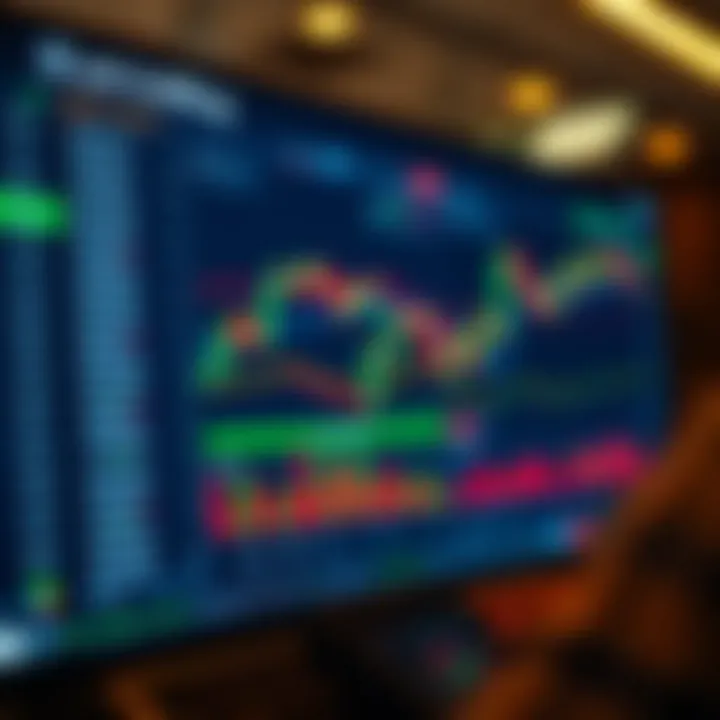 Interface showing various cryptocurrency options and trading charts in a digital trading platform