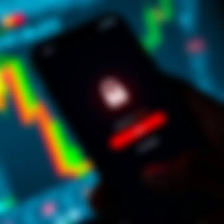 Secure login screen on a smartphone emphasizing app security for forex trading