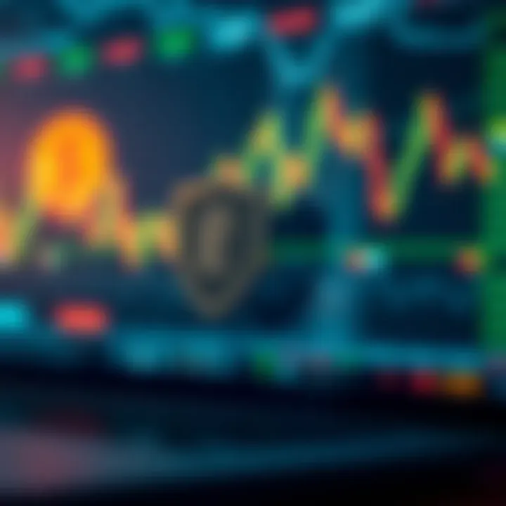 Illustration of secure online forex trading with currency symbols and a shield icon