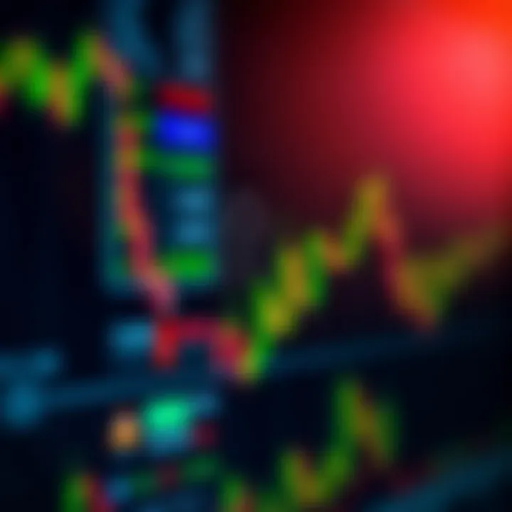 Secure connection symbol with a padlock overlay on a digital trading interface