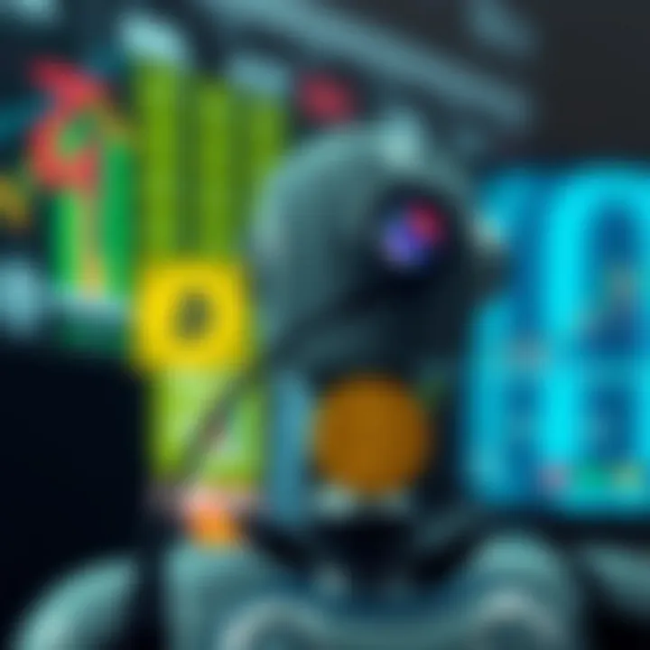 Diagram showing key factors to consider when selecting a forex trading robot including reliability, strategy, and cost