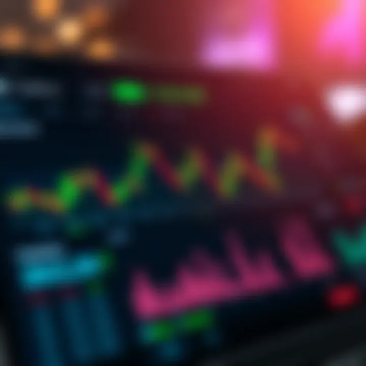 Dashboard of a trading app showing market trends and portfolio overview