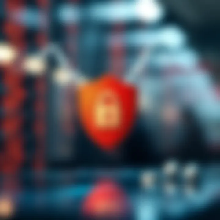 Security Features Ensuring Safe Trading on Mobile Platforms Security icons including a shield and lock symbolizing protection in mobile trading applications