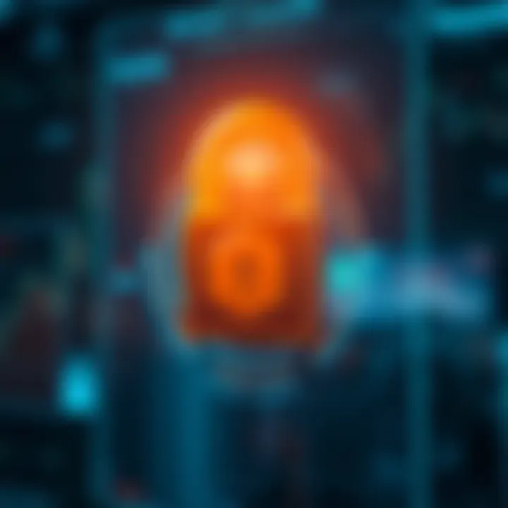 Secure digital lock symbolizing cybersecurity measures protecting financial transactions in trading apps