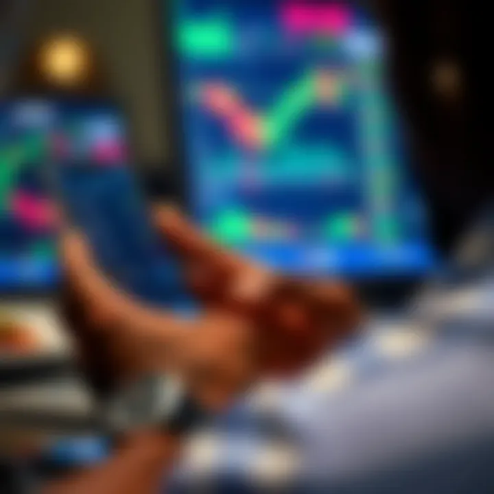 User selecting a reliable forex trading app on a smartphone screen