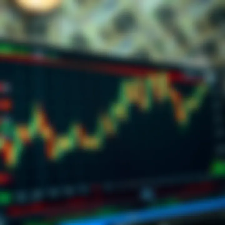 Digital chart displaying cryptocurrency price fluctuations with Nigerian naira symbols in the background
