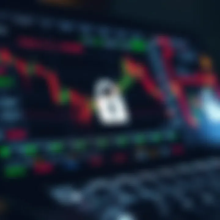 Secure online forex trading with encryption symbols and Nigerian currency representation