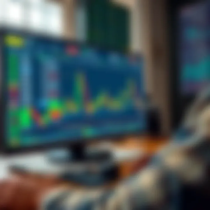 Digital platform interface displaying forex trading tools and market indicators