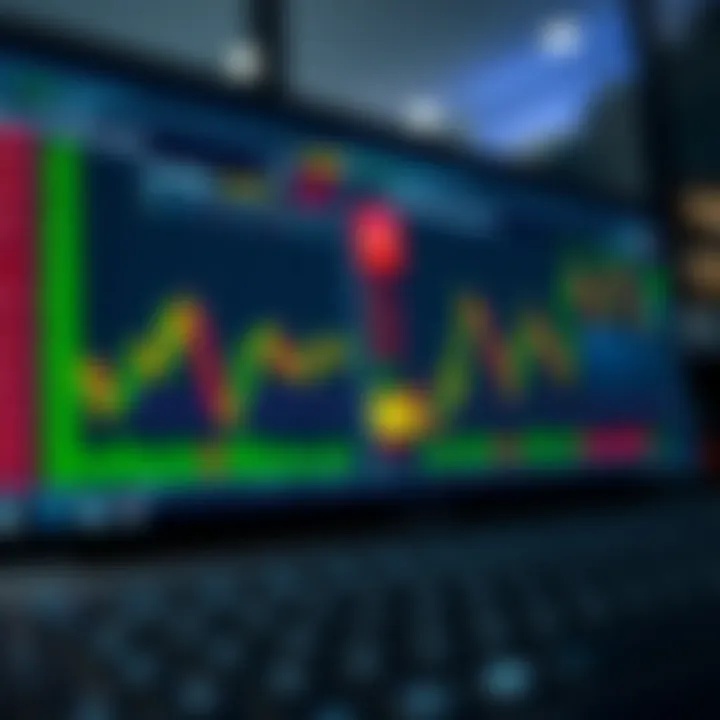 Illustration of forex trading platform displaying charts, risk management tools and currency pairs