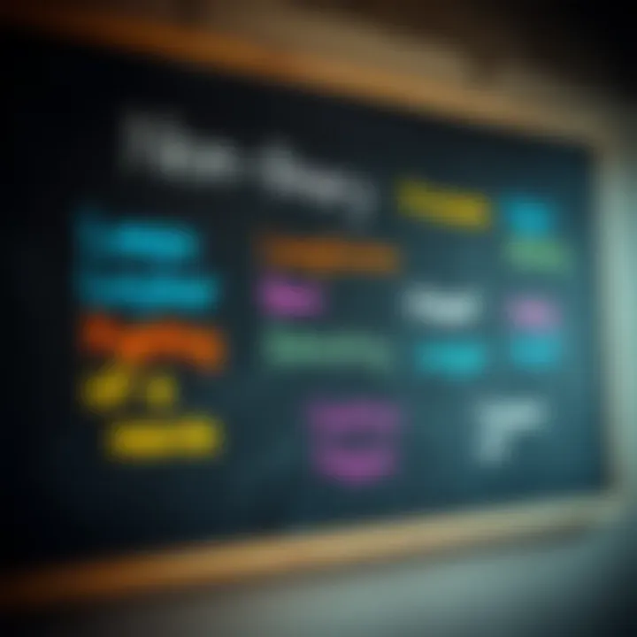 Colorful pronouns displayed on a chalkboard representing inclusivity and diversity