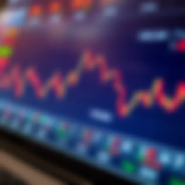 Graph showing currency exchange rates indicating fluctuations in forex trading