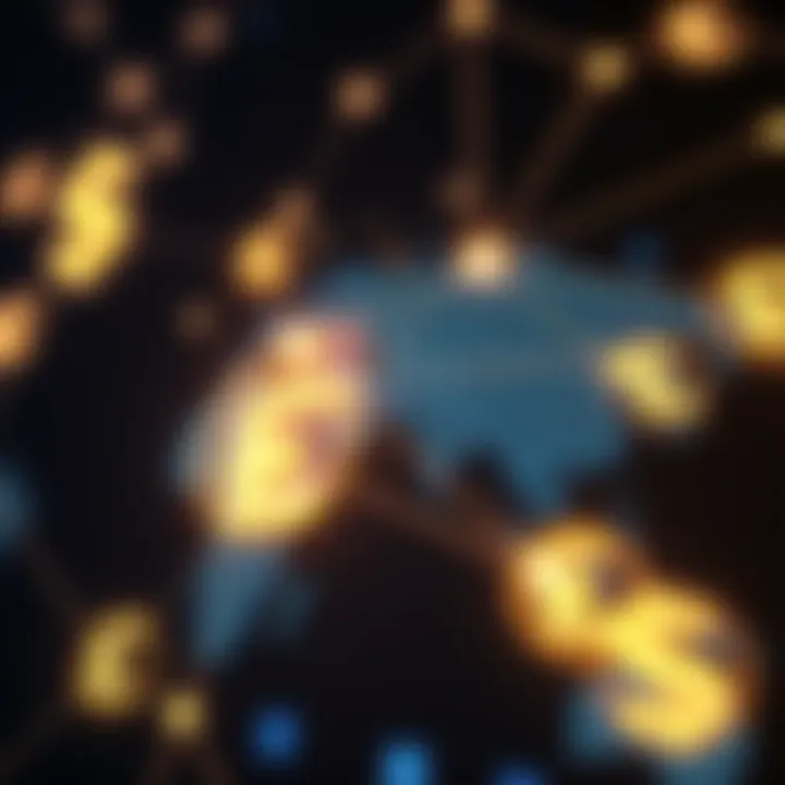 Global Currency Network Representing Forex Market Access for Investors Illustration of global currency symbols connected by digital network lines symbolizing forex market accessibility