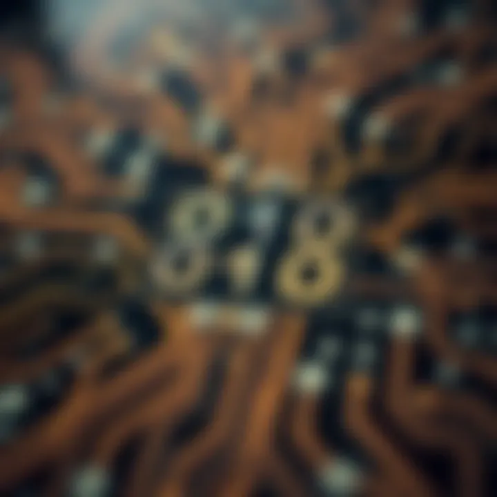 Illustration of binary addition applied within a digital circuit schematic