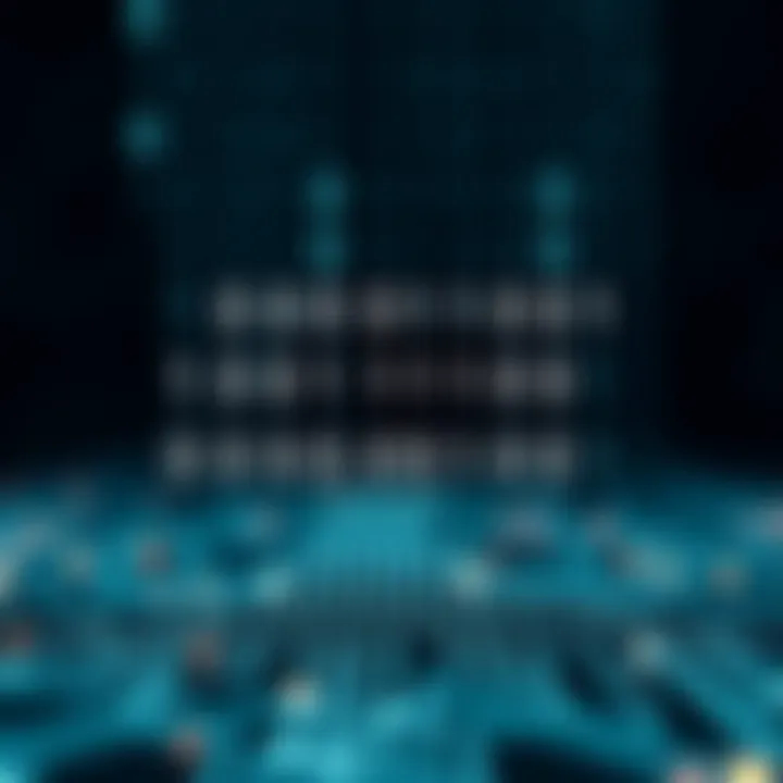 Diagram illustrating the binary number system with zeros and ones connected in a circuit layout