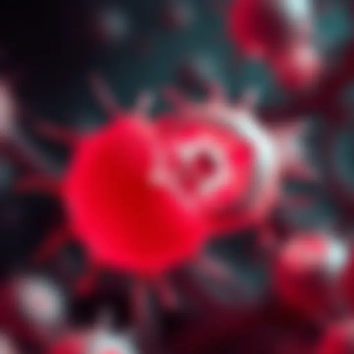 Illustration of an amoeba undergoing binary fission with visible nucleus and cytoplasm division