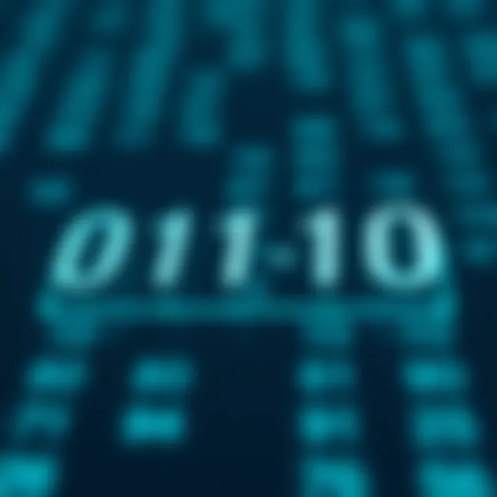 Illustration of Binary Multiplication Technique Diagram illustrating the binary multiplication method with binary digits aligned for calculation
