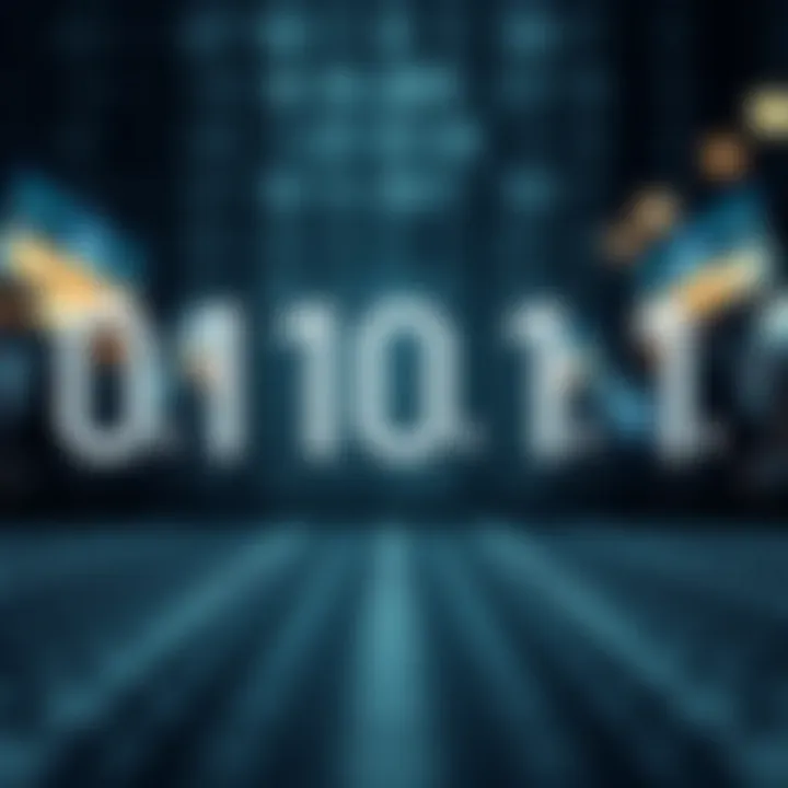 Diagram illustrating the concept of binary digits representing values through zeros and ones