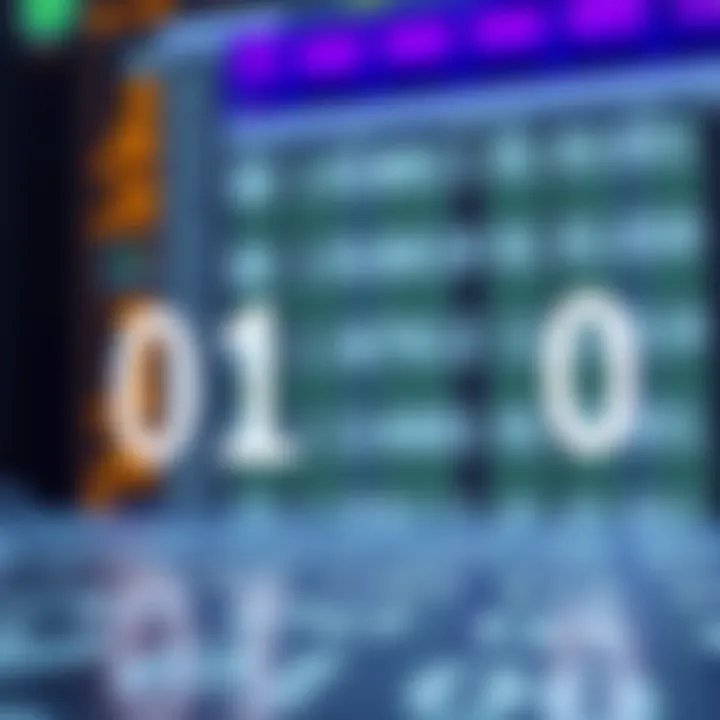 Diagram illustrating conversion between binary and decimal number systems