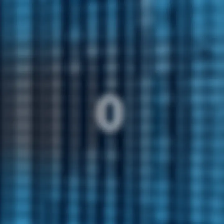 Diagram illustrating the binary numbering system with digits zero and one arranged in different positions