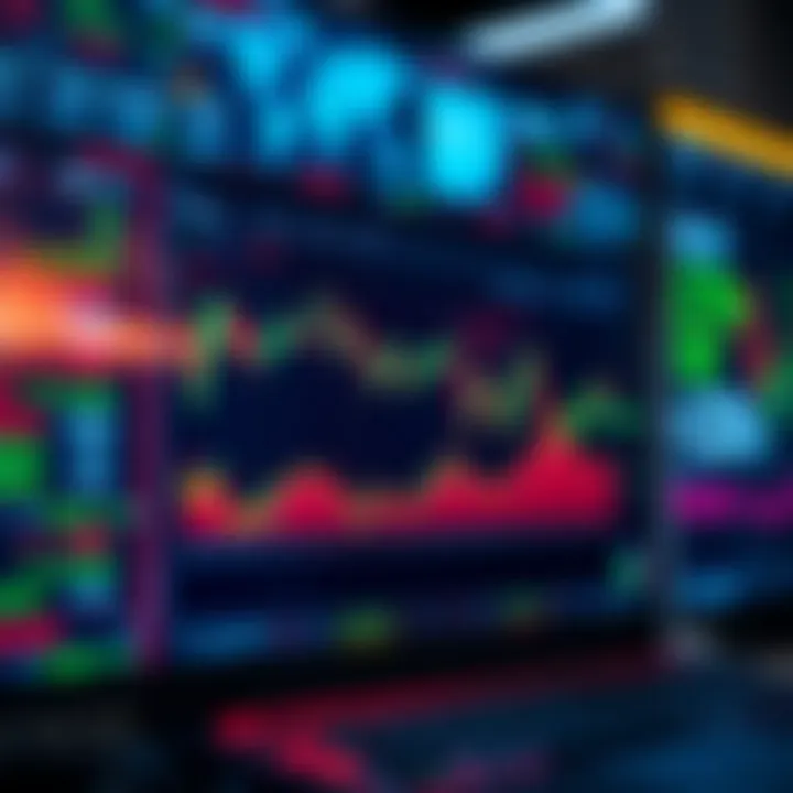 Interface of a digital trading platform displaying binary options and price indicators