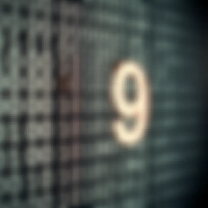 Chart displaying binary digits aligned to their corresponding place values in a base-2 system