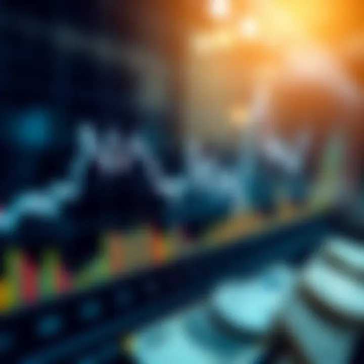 Graph depicting trends in foreign exchange market with Nigerian currency symbols and financial charts