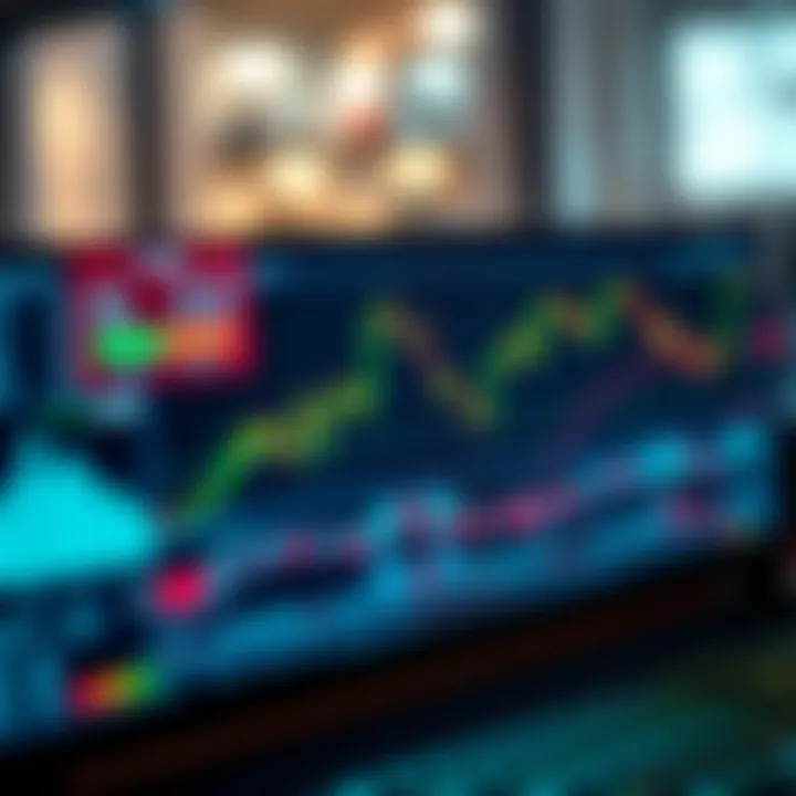 Trading platform interface with various forex analysis tools and graphical data