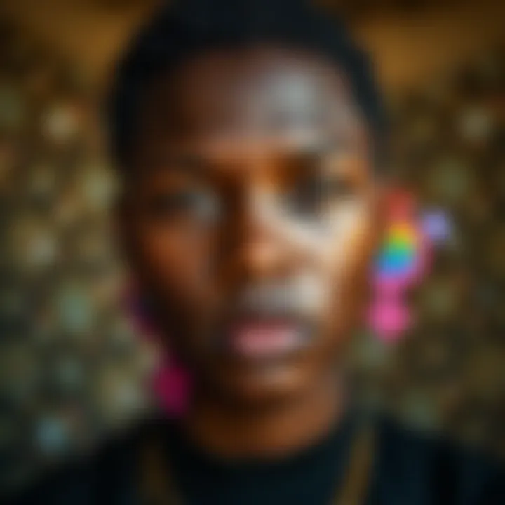 Person expressing a non-binary identity with colorful gender symbols representing diversity beyond male and female