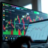 Digital interface displaying automated cryptocurrency trading with charts and data analytics