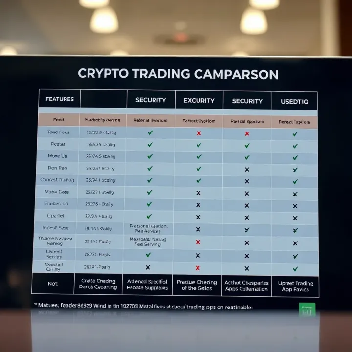 Feature Comparison of Leading Crypto Trading Apps in Nigeria Comparison chart highlighting key features like fees, security, and usability of popular crypto trading apps in Nigeria