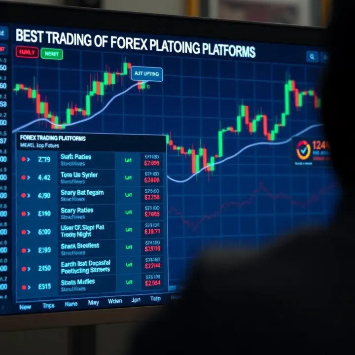 Chart displaying forex trading platform comparison with features and costs