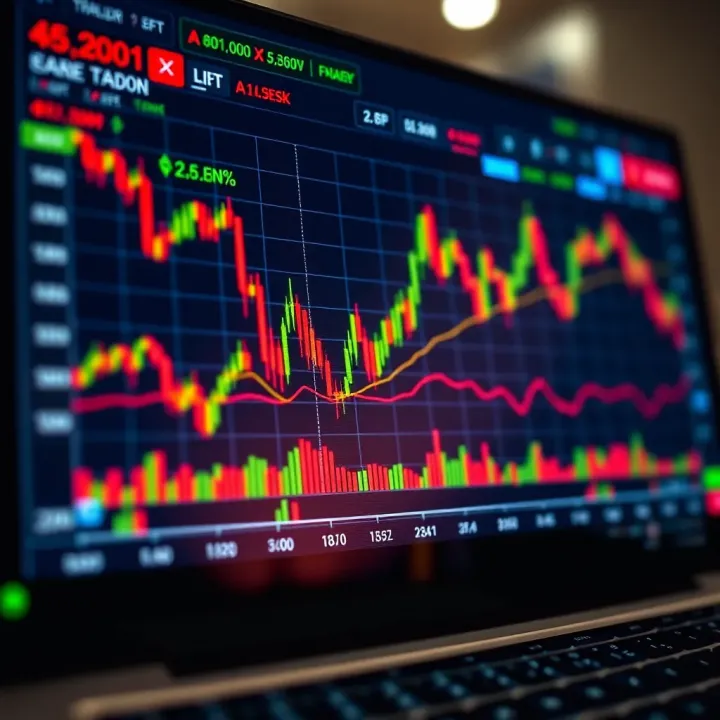 Forex Trading Platform Interface Highlighting Currency Pairs and Live Charts Interface of a forex trading platform showing currency pairs and real-time charts