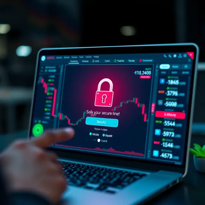 Secure login screen emphasizing security measures for Nigerian online trading platforms