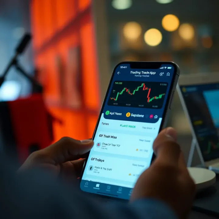 Mobile device displaying a user-friendly trading application interface tailored for Nigerian investors