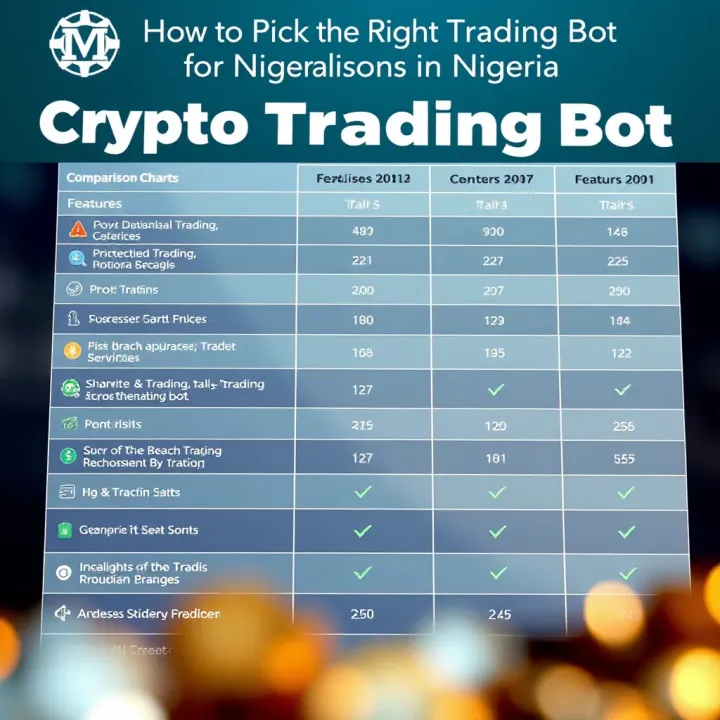 Comparison chart highlighting features, benefits, and risks of top crypto trading bots available in Nigeria