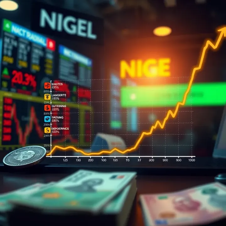 Graph illustrating factors influencing binary option price movements with Nigerian currency symbols