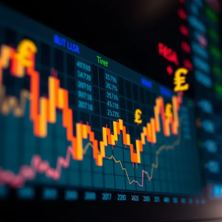Graph showing upward trend with currency symbols indicating forex trading growth