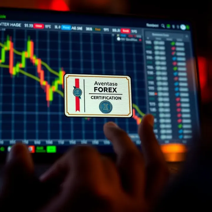 Chart and certificate symbol illustrating benefits of forex certification for traders